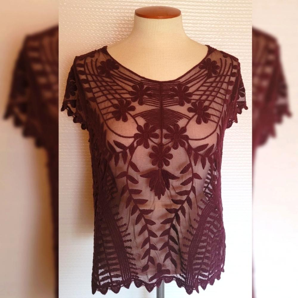 Purple lace top